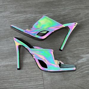 Public Desire Asos Reflective Heels Size 6